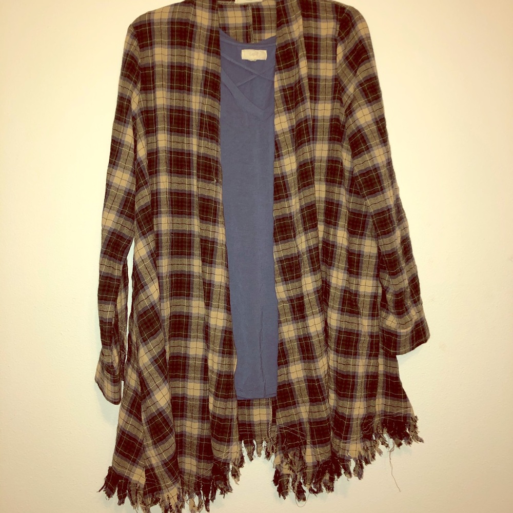 Plaid Cardigan
